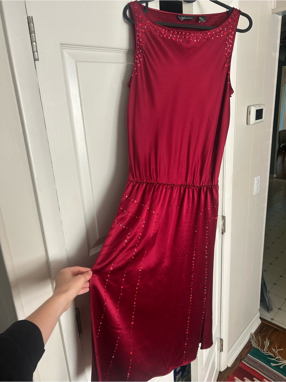 100% silk, beaded Moda International dress